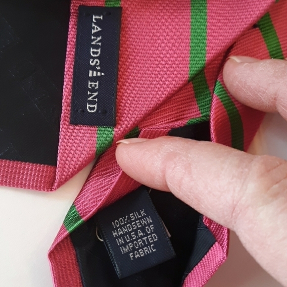 5 Lands End 100 % silk hand sewn neckties - Picture 3 of 6